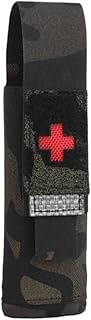 Peminkoo TQ Holder Tactical Tourniquet Pouch Micro MED MOLLE-Tasche Trauma Survival Kit Aufbewahrungstasche mit Klappe Jagdweste Zubehör (BCP)