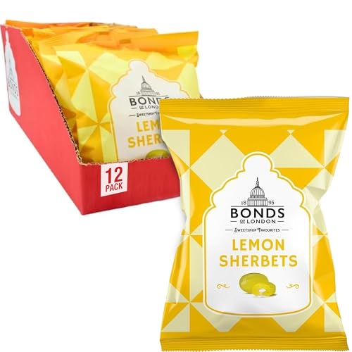 Bonds of London Lemon Sherbets Bags 120 g (Pack of 12)