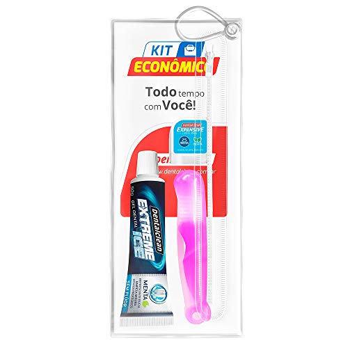 Creme Dental 50g + Escova de Dente + Fio Dental 25m - Ideal para levar na mala, Dentalclean