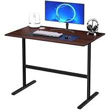 39 Inch Small Computer Desk - I-Shaped Office Desk for Home Office, Bedroom & Small Spaces, Study Writing Table, PC Desk w/Cable Hole, Compact Student Desk, Craft & Gaming Table 100cm