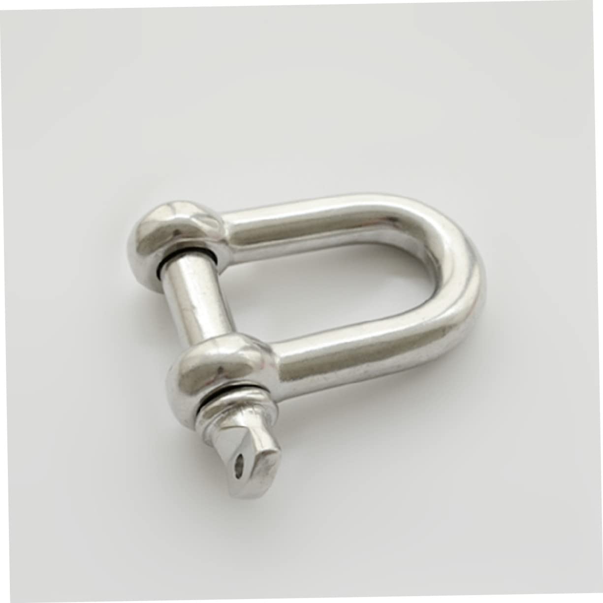 2 Pack M8 304 Stainless Steel D Shackle Heavy Duty Rigging | Silver Finish, Industrial and Marine Applications, High Load Bearing, Corrosion Resistant, Easy to Use