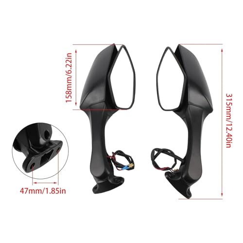 Espejo retrovisor de motocicleta Kawasaki Ninja ZX10R 2016 con señal LED 2