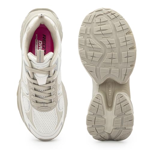 Image of Red Tape Women's Sneakers Green Mesh Pu Round Toe Lace-Up