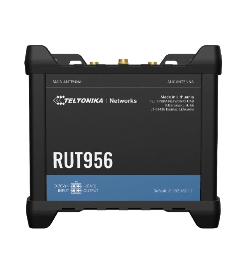 Image of Teltonika RUT956 4G LTE Cat 4 Router with Wi-Fi | 150 Mbps | RUT956A00A00 | North America