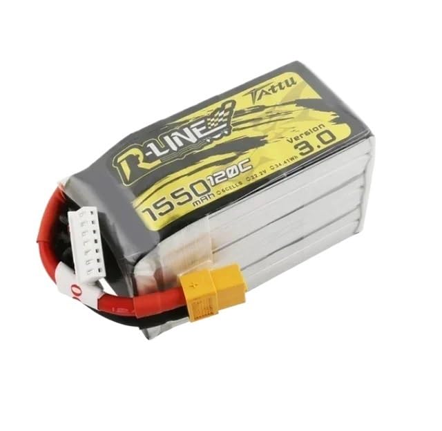 Batterie Lipo 6S 1050mah 120C Tattu R-Line V3 avec prise XT60 pour drone de course FPV