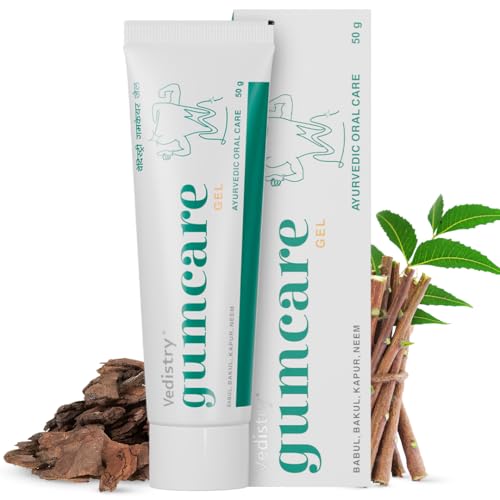 Image of Gumcare Gel Toothpaste Ayurvedic Blend with Neem, Babul, Bakul, Lavang & Amalaki for Strengthens Gums, Eliminating Bad Breath & Cleaning Teeth | Natural Gum Care for Redness, Bleeding & Swollen Gums | Natural Dental Gel for Sensitivity Protection, Fighting Cavities & Complete Oral Wellness - 50 Gm (Pack of 1)