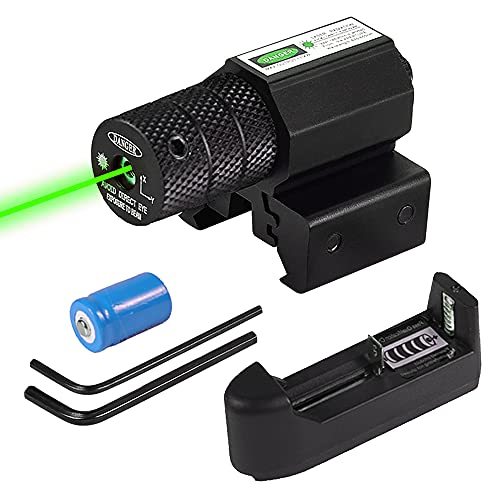 XOOBIU Green Laser Beam Dot Sight Scope for Hunting Gun Rifle Pistol Fits 20mm Rail
