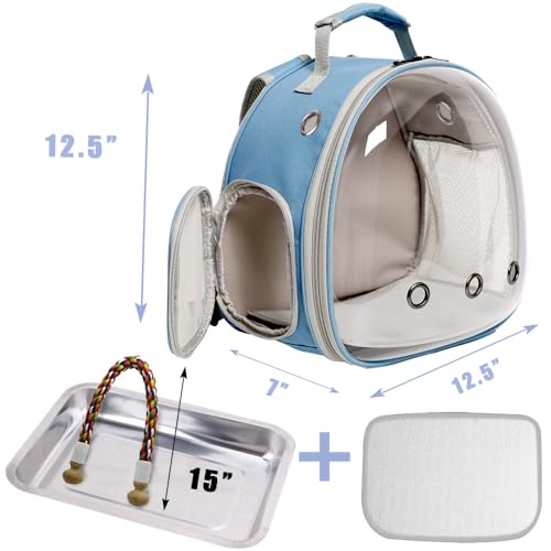image for halinfer Small Bird Travel Backpack Carrier Cage, Backpack to Transpor