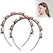 Produktbild Frisurenhilfe Haarreif mit Klammern,Double Bangs Hairstyle Hairpin,Stirnband Haarhalter Haarschmuck Haarband,Haarreif mit Klammern Schwarz,Twist Clip Stirnband