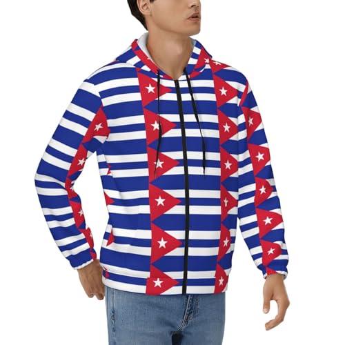 Sweat à capuche manches longues zippé cordon de serrage Cuba