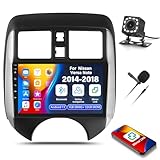 1+32G Android 13 Car Radio Stereo for Nissan Versa Note 2014 2015 2016 2017 2018 with GPS Navigation Head Unit Bluetooth,9' IPS Touch Screen Mirror Link WiFi FM/RDS Radio USB SWC+Backup Camera&MIC