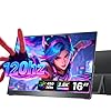 cocopar Monitor portátil de 16 pulgadas 2.5K QHD 120Hz 110% sRGB Monitor de viaje con altavoz HDMI USB-C segunda pantalla para computadora portátil MacBook Surface PC Xbox PS4/5, montaje VESA, con
