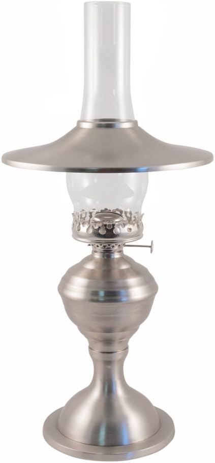Vermont Lanterns Brass Equinox Hurricane Oil Lamp - 19" (Antique with Shade)