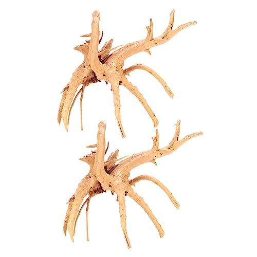 BESPORTBLE Natural Driftwood Decorations 2pcs Rhododendron Root Driftwood for Aquarium Fish Tank Ornament Tree Root Decor
