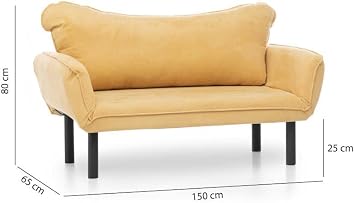 Pafu Chatto Double Sofa - Mustard