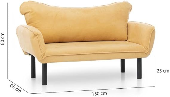 Pafu Chatto Double Sofa - Mustard