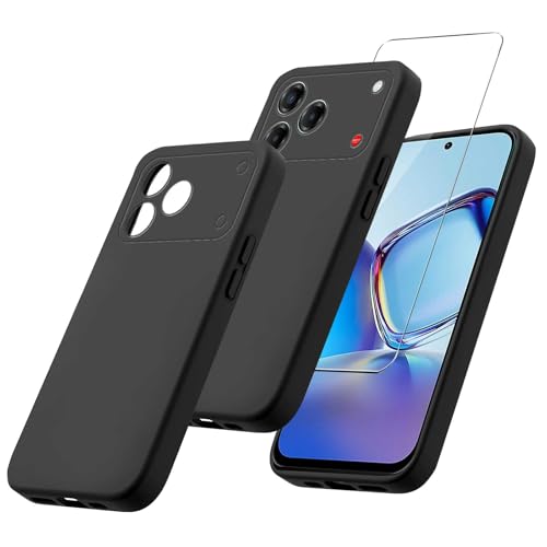 MIBZOR 2 in 1 Schwarz Hülle Kompatibel mit ZTE Blade V80 Vita/ZTE Blade V80 Design (6.75