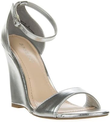 Bamboo Women's Gorgy-01 Pumps Shoes,Silver,8