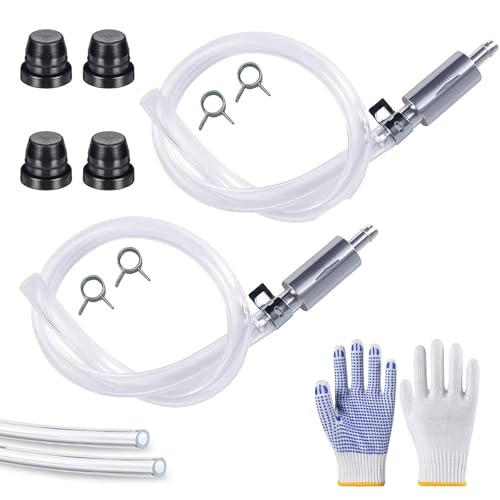 Liramera 2PCS Brake Bleeder Hose - One Way Check Valve Tube Bleeding Tool Kit for Car Motorcyle with Metal Clips