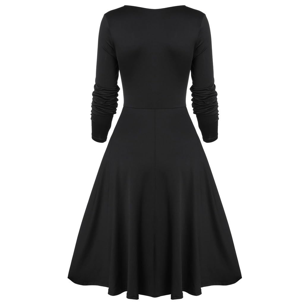 2026 Ample trapèze col cœur Manches Longues Dentelle Patchwork Grande Femme élégante décontractée pour Occasions festives Automne Hiver
