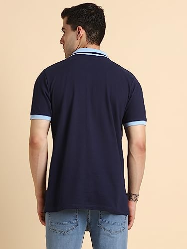 Image of Dennis Lingo Men's Solid Polo Regular Fit T-Shirt (Cotton Polo)