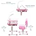 VIVO Pink Height Adjustable Children's Desk and Chair, Kids Interactive Workstation, DESK-V303P