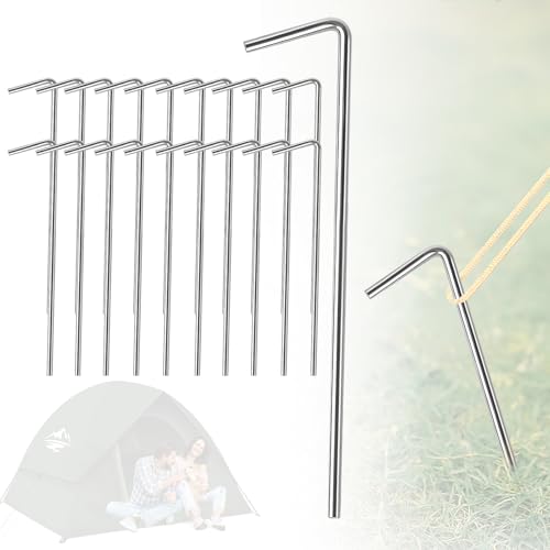 Tent Stakes for Camping Tent 20 Pack, Tents Pegs for