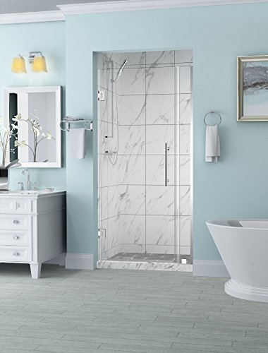 Aston SDR965EZ-CH-3529-10 Belmore Frameless Hinged Alcove Shower Door with StarCast Clear Glass, 34.25 to 35.25 x 72, Polished Chrome