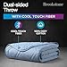 Brookstone Cooling Comfort Throw - Innovative Cooling Dual-Sided Throw - Oversized Cool Blanket for Hot Sleepers - Cooling Blankets for Sleeping - Nylon and Polyethylene Cooling Blanket - Faded Denim
