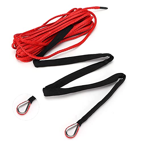 Corde synthétique de treuil 15M 7700LBS durable pour treuillage sécurisé ATV et UTV