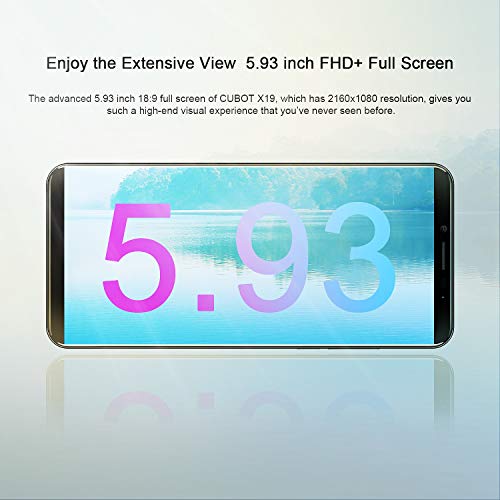 Unlocked Android Phones, CUBOT X19 Unlocked Cell Phone, 5.93" FHD Display, 4G Dual SIM Phone Unlocked, 4GB+64GB, 4000mAh, Face ID, Fingerprint, Gradient - Thumbnail 3