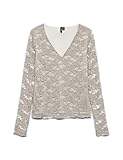Vero Moda, Haut pour adulte, coupe ajustée, col en V, manches longues