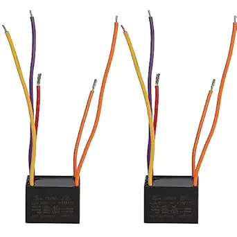 Podoy Ceiling Fan Capacitor CBB61 5 Wire for Compatible with New Tech 4.5uf+5uf+6uf 250VAC (Pack of 2)