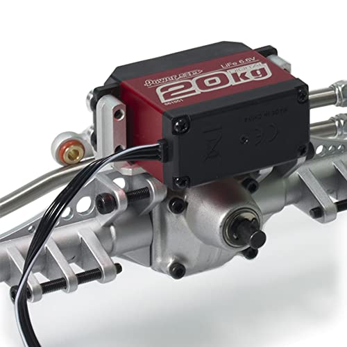 Soporte servo de eje RC 1/10 RC Crawler Capra Axle Servo Mount de aluminio negro 5