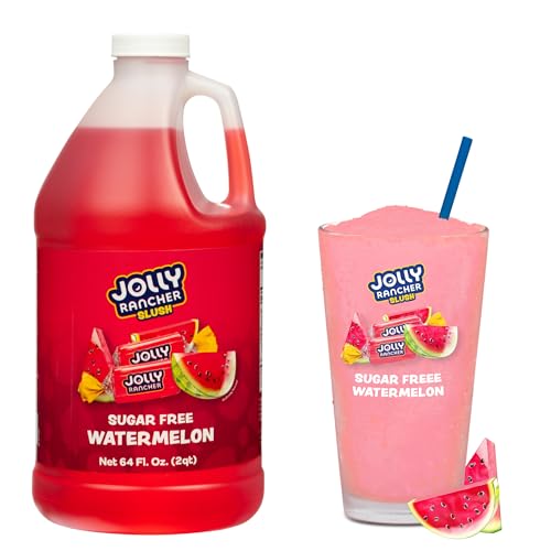 Image of JOLLY RANCHER SLUSH Sugar Free Watermelon Frozen Beverage Mix - Fruit Flavor Slushie Mix for Machine, 1 /2 Gallon Bottle - Frozen Drink Concentrate, 5:1 Ratio for Slushie & Drink Machines
