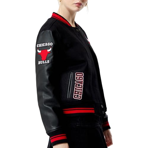 Trifoliate Women Basketball Chicago Varsity Jackets - ChiTown Black Sports Wool Letterman Jacket For Women3