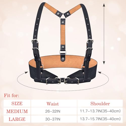 PU Punk Women Waist Belts Gothic Leather Corset Body Harness for Women Plus Size Wide Waist Belt3