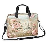 Multi-poches portables : 1 poche principale avec fermeture éclair, 1 poche avant fendue, 1 compartiment intérieur séparé pour ordinateur portable, plusieurs petits compartiments internes pour souris, téléphone portable, cordon d'alimentation, etc. Sac d'ordinateur avec bandoulière réglable et housse pour chariot.