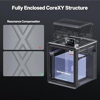 Anycubic Multicolor 3D Printer, Kobra S1 Combo Core XY Stable Structure with Sealed Printing High Precision 600mm/s Fast Speed Auto Calibration Ideal for Precision and Efficiency 9.8"x9.8"x9.8"