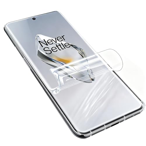 YiiLoxo Protector de Pantalla para OnePlus 12 (6.82'), Película de Hidrogel Flexible[Sin Vidrio Templado][Alta Sensibilidad][HD Transparente]
