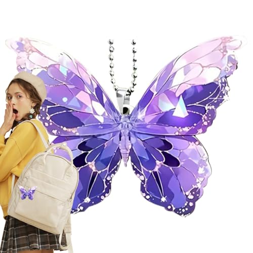 Teksome Ornements de Papillon pour Arbre, Papillon cristallin,Décor de Papillon Arc-en-| Decoration Arc-en-Décoration Paillette 2D Animal Volant intérieur pour Les Femmes