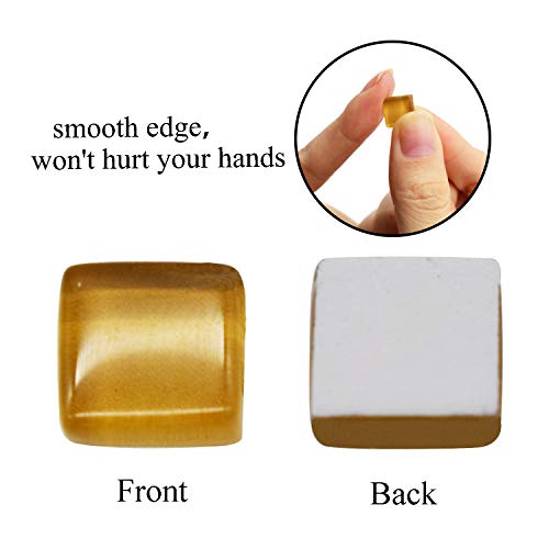 ZKSM 500Pcs Mosaic Tiles Mixed Color Mosaic Glass Pieces Chips Square Stained Glass Stone for DIY Art Craft Projects, Handmade Decoration, 0.39x0.39 inch