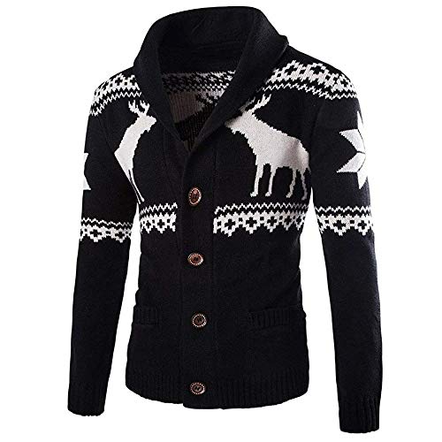 SALEBLOUSE Herren Cardigans für Weihnachten Herren Sale Clearance Langarm Warm Fleece Button Down Revers Sweatshirts Pullover Gestrickte Cardigans Herren Mäntel Jacken für Herbst Winter Cover