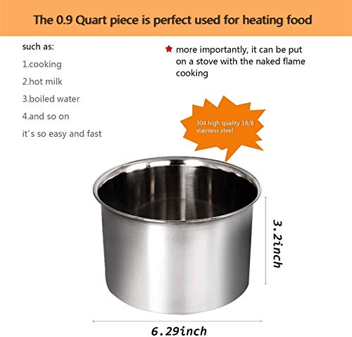 2Pcs Double Boiler Pot,Stainless Steel Melting Pot with Heat Resistant Handle for Melting Chocolate, Candy and Candle Making 2 Gallery Image