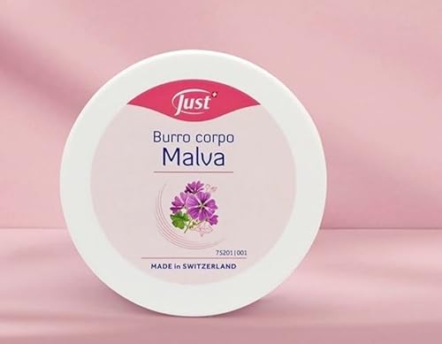 Just Burro Corpo alla Malva, Crema Idratante, Prodotto in Svizzera