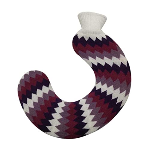 Bouillotte de type U en caoutchouc durable avec protecteur de col ergonomique Pattern 7