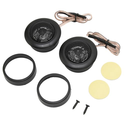 XUMIUZIY Tweeter à Dôme de Voiture 35W, 2 Pièces, avec Une qualité Sonore Claire, Choix Pratique pour Système Sonore de Voiture Haut de Gamme, Design Compact