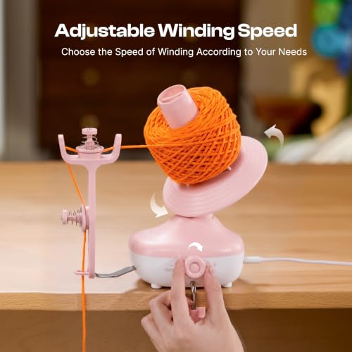 Image of Caydo Electric Yarn Winder, Compact Automatic Yarn Cake Winder 7oz