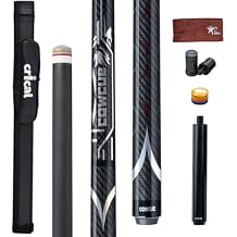 CRICAL Carbon Fiber Pool Cue COWCUE Series Low Deflection Billiards Cue Stick 58" Professional Pool Table Sticks for Adults -12.5mm Tip, Weight 19OZ Adjustable, 3/8 * 8 Joint