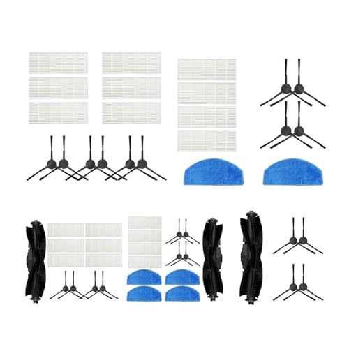 Roller Side Brush Filter Kit, Compatible with Honiture G20 Sweeping Robot Vacuum Cleaner Replacement Accessories Spare Parts(A)